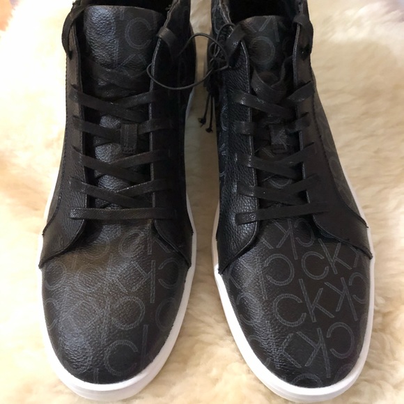 calvin klein black high tops